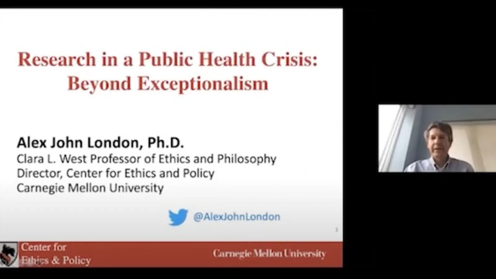 Alex John London presentation title slide