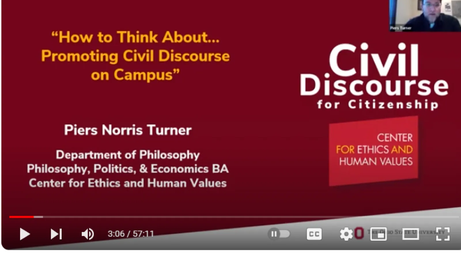 Piers Turner Civil Discourse Presentation